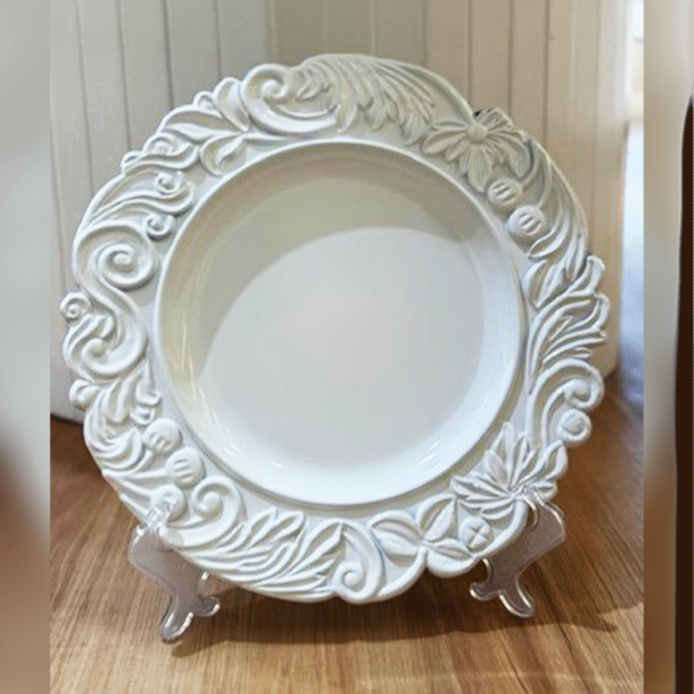 13’’ Royal white charger plate