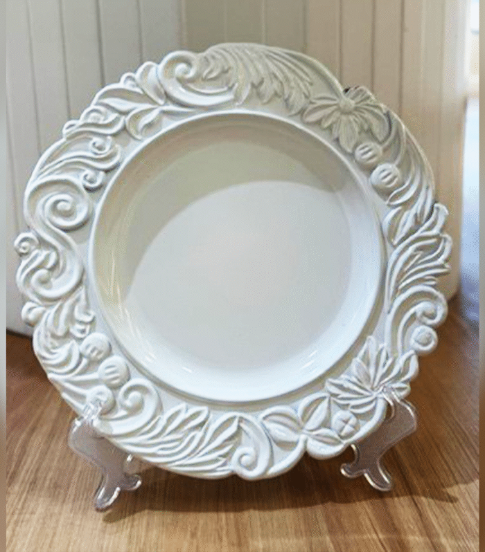 13’’ Royal white charger plate