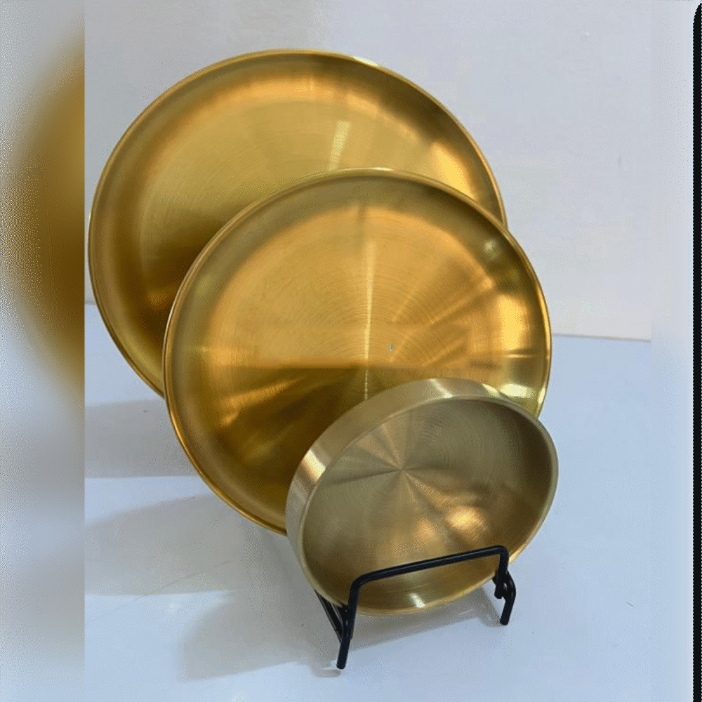 Gold metal plates set