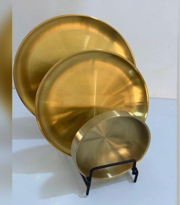 Gold metal plates set