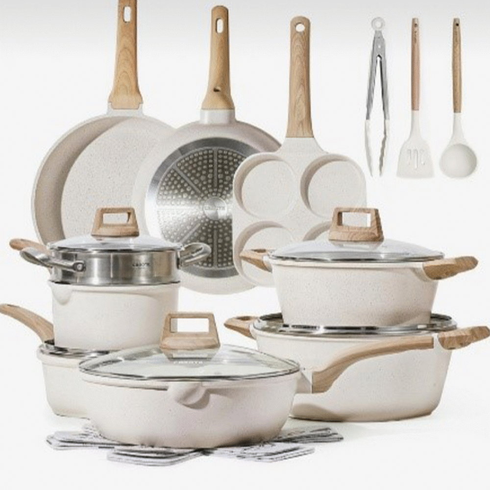 white ceramic pot set