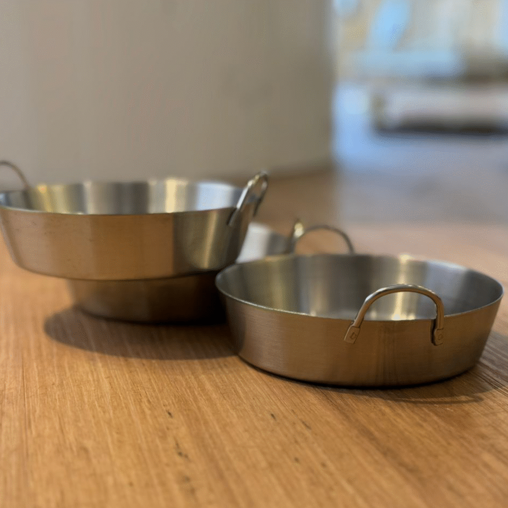 13.7*4.5*12.2cm Silver pans