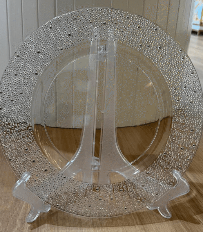 Stoned plate clear charger - single plate